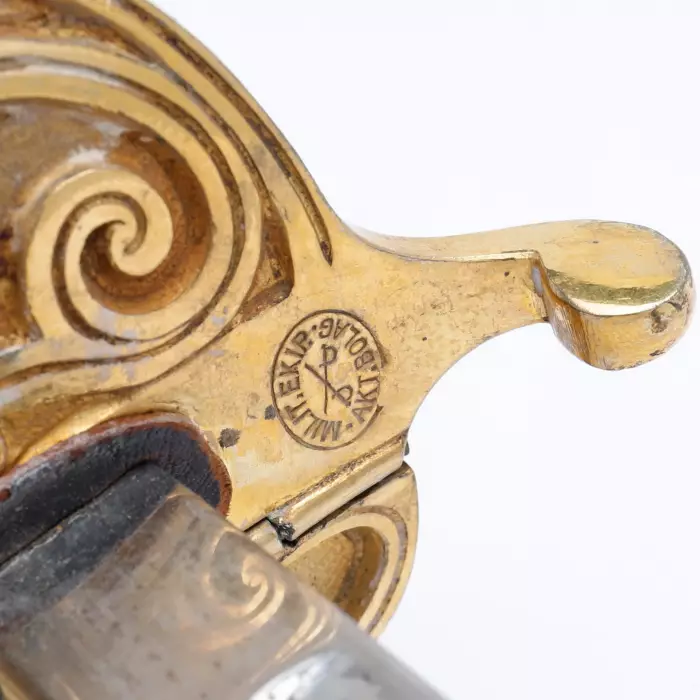 SABRE D`OFFICIER DE LA MARINE SUÉDOISE. MODÈLE 1876