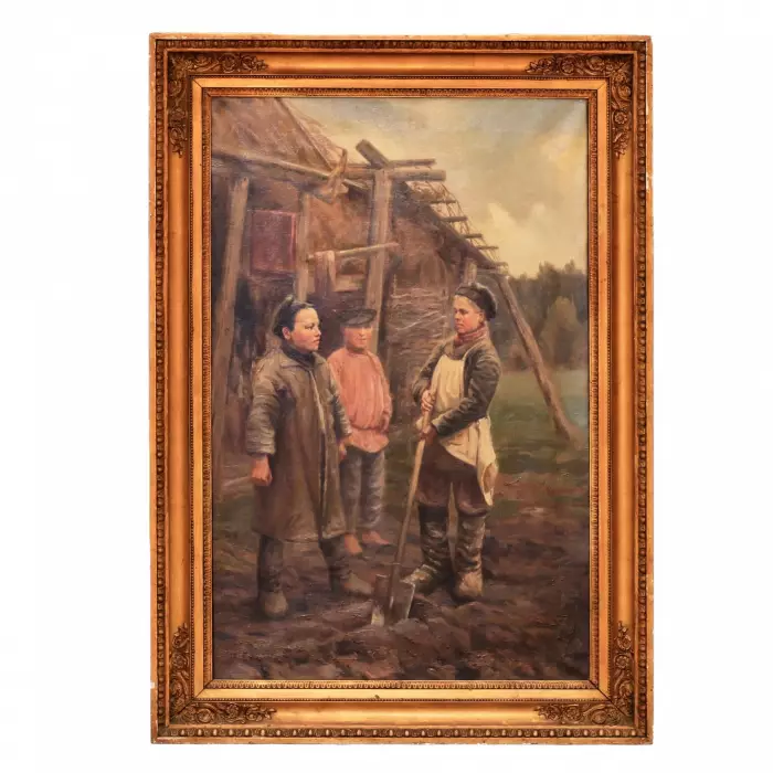 Tableau Enfants Paysans. Balunin M.A. 