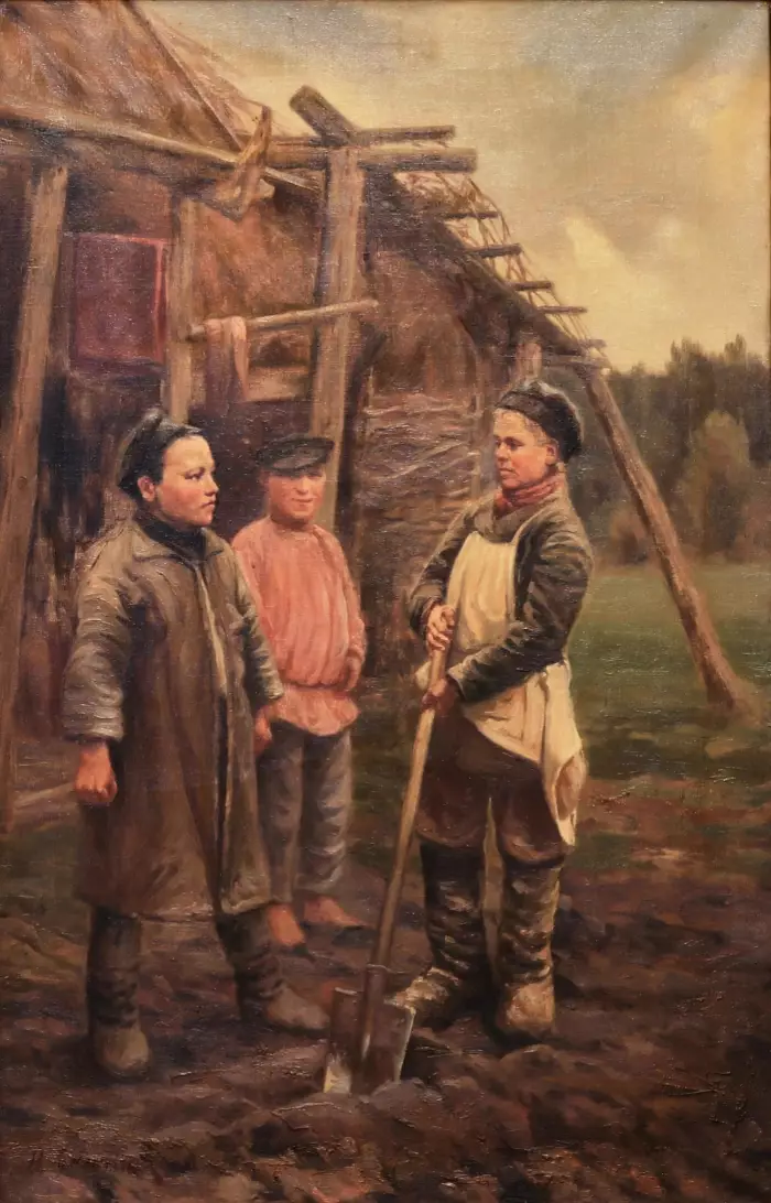 Tableau Enfants Paysans. Balunin M.A. 