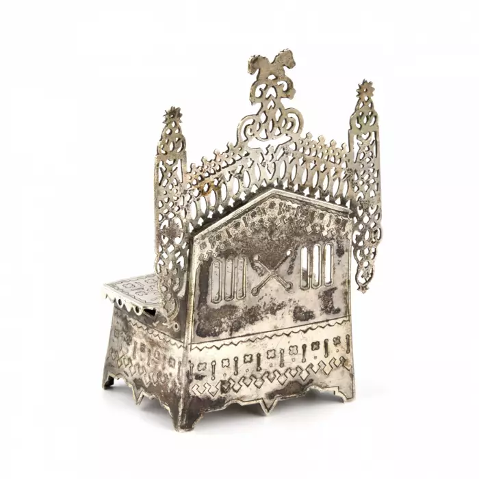 Silver salt shaker throne in the Russian style. Mukhin A.A. Moscow 1875. 