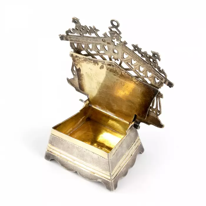 Silver salt shaker throne in the Russian style. Kostroma. 1899 - 1908. 