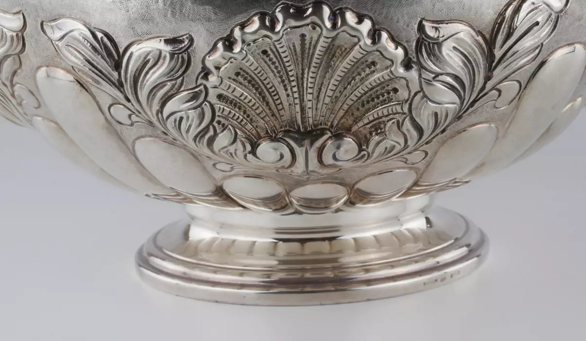 Silver champagne bowl. Italy. Pampaloni.