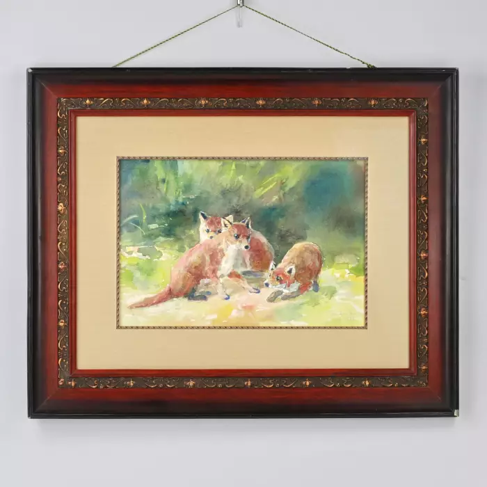 Tableau Trois renards 