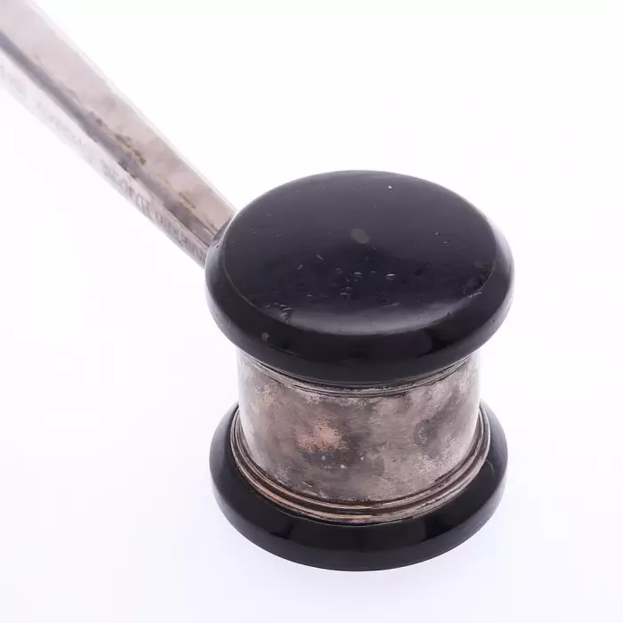 Silver auction hammer. 