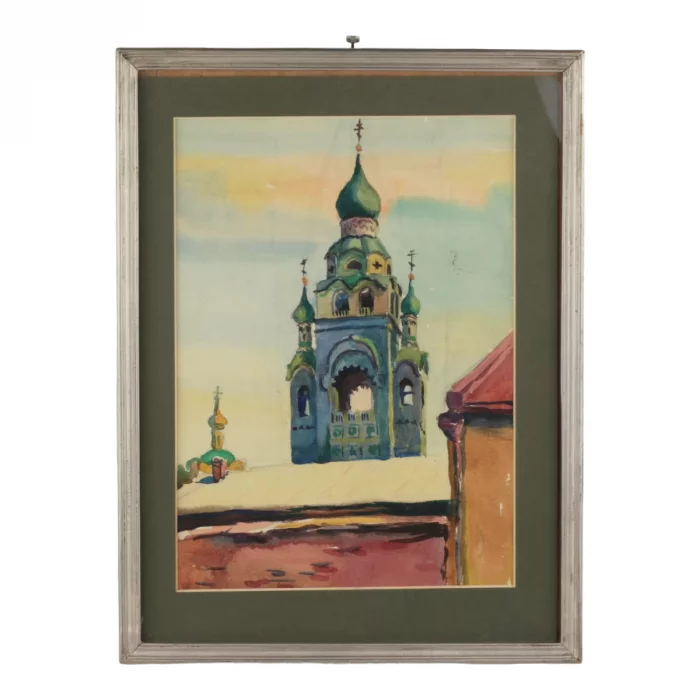 Watercolor Church. 