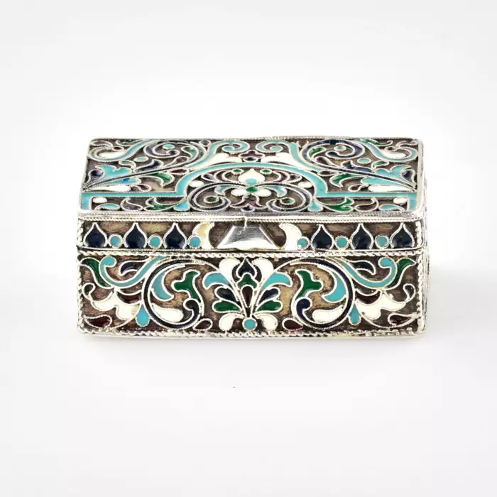 Tabatière rectangulaire en argent