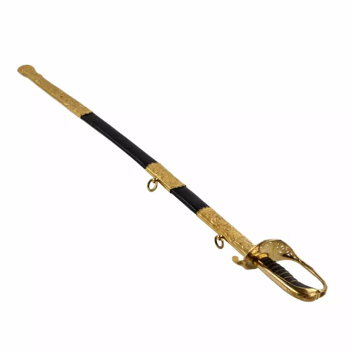 SABRE D`OFFICIER DE LA MARINE ROYALE SUÉDOISE. SUÈDE. SECONDE MOITIÉ DU XIXe SIÈCLE