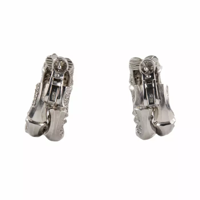 Earrings with diamonds model Bamboo "Cartier" 