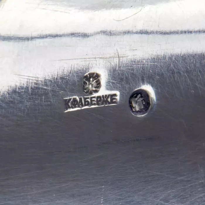 Paire de cruches Faberge de luxe. Cristal en argent. 