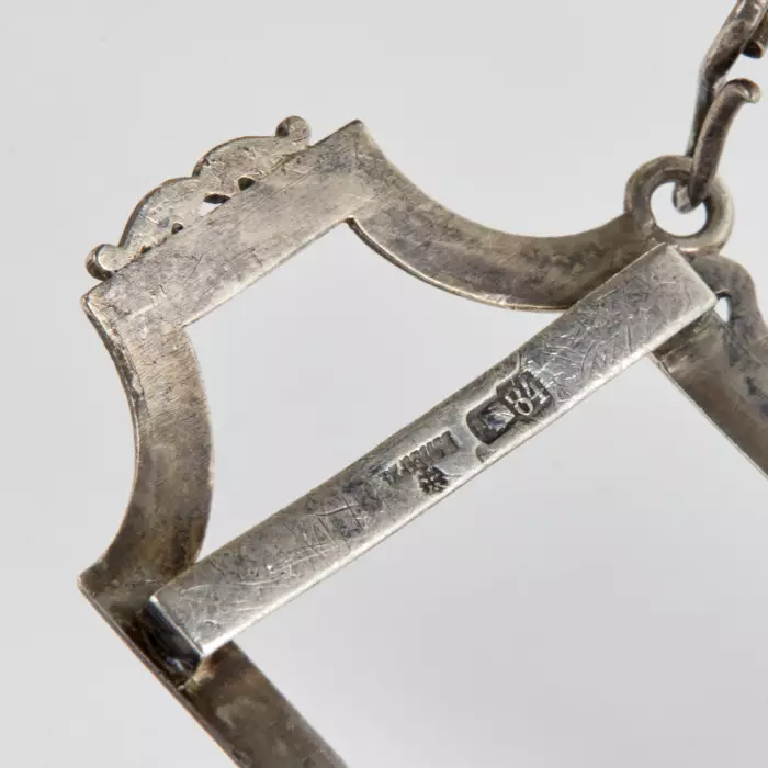 Paire de cruches Faberge de luxe. Cristal en argent. 
