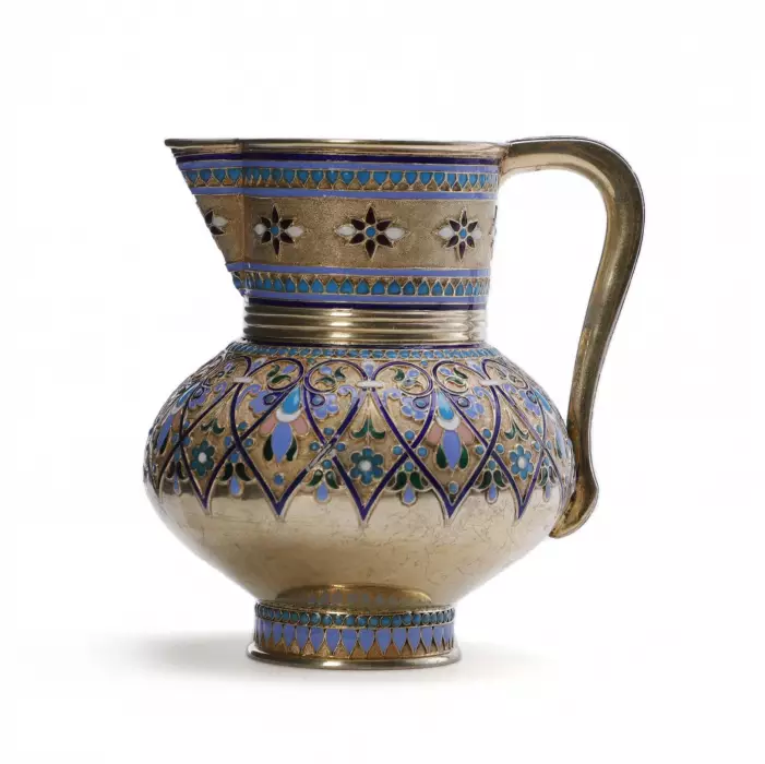Pichet en argent russe pour kvas. Antip Ivanovitch Kouzmitchev 1891. 