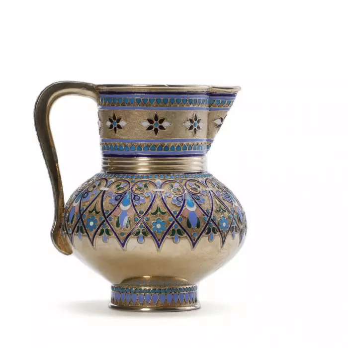 Pichet en argent russe pour kvas. Antip Ivanovitch Kouzmitchev 1891. 