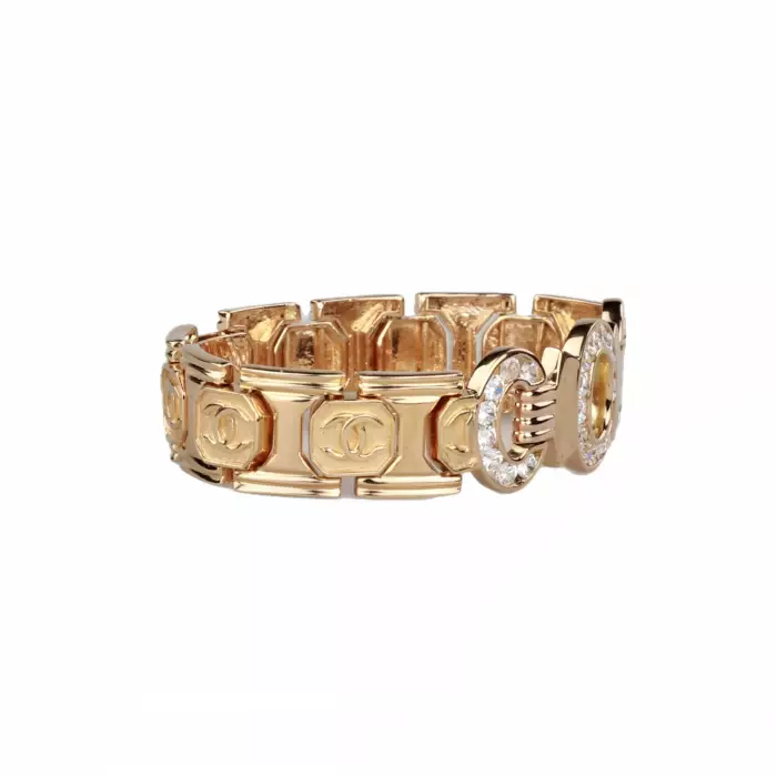 Bracelet in 18K yellow gold in the style of Chanel