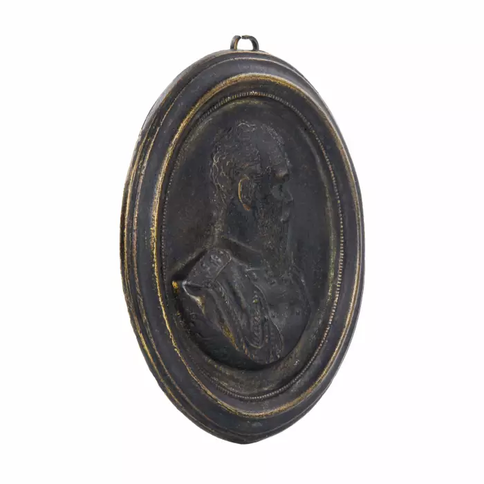 Medallion Alexander III. Kasli iron foundry. 