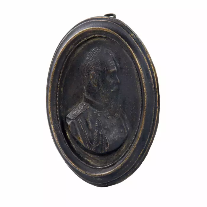 Medallion Alexander III. Kasli iron foundry. 