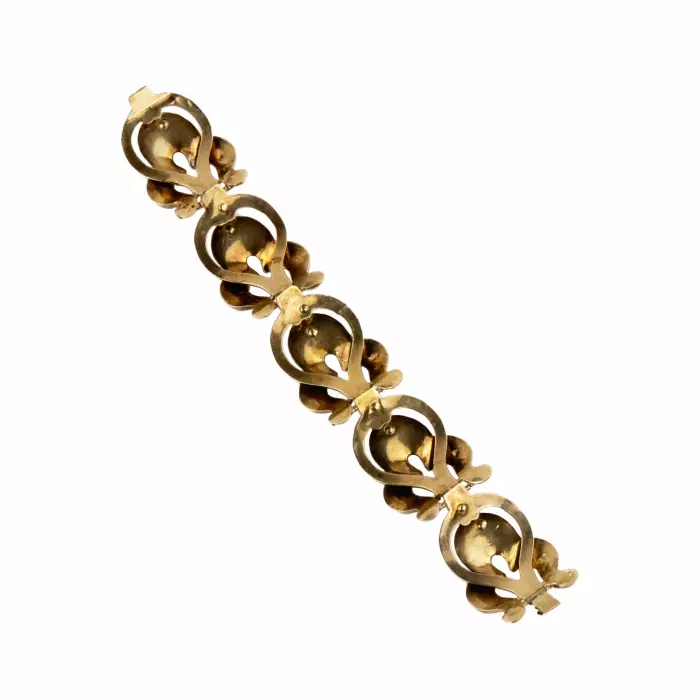 Bracelet en or avec 56 emaux de dosage. Russie royale. 19ème siècle. 
