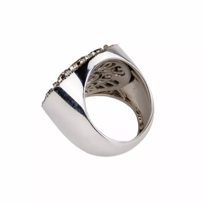 Giorgio Visconti gold cocktail ring with diamonds. 
