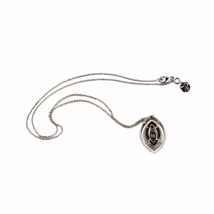 Pendentif avec une chaîne de diamants blancs et noirs. Giorgio Visconti. 