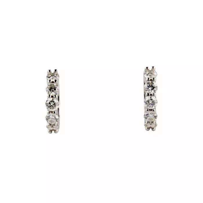 Boucles d`oreilles en or avec diamants. Herbert Mayer. 