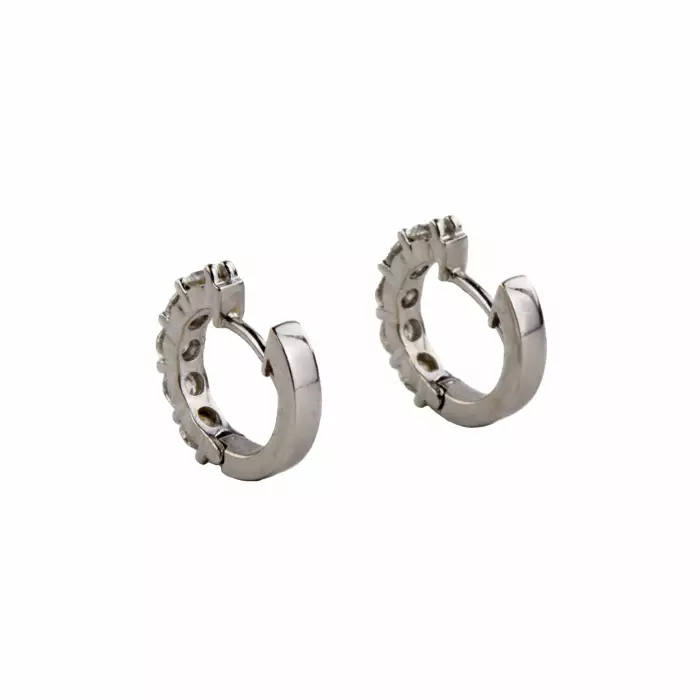 Boucles d`oreilles en or avec diamants. Herbert Mayer. 