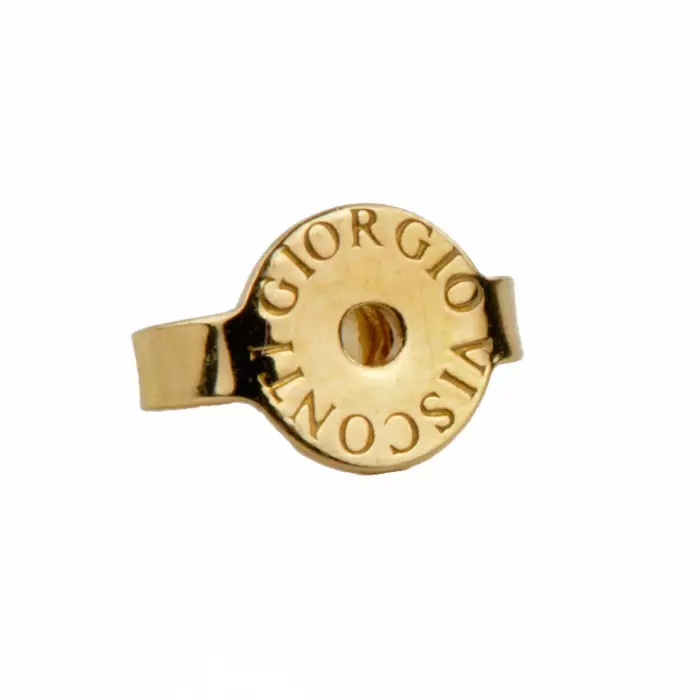Pendentif et boucles doreilles en or avec diamants. Giorgio Visconti.
