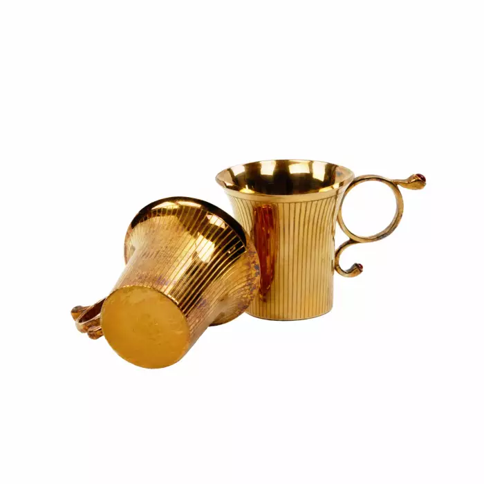 A pair of silver-gilt glasses. Faberge 