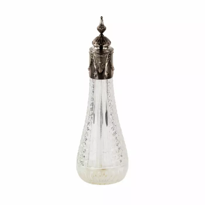 FRENCH CUT-CRYSTAL AND SILVER-MOUNTED EWER. EARLY 20TH CENTURY