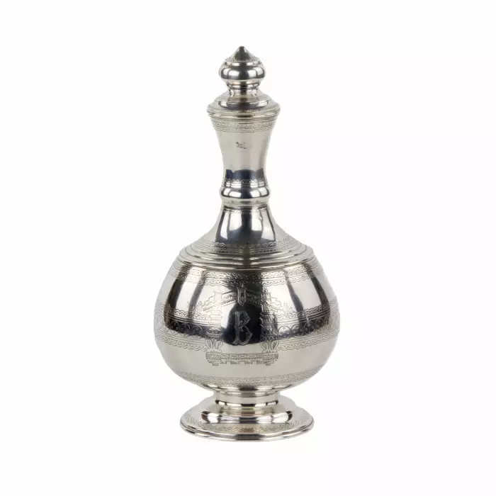 Elegant silver vodka set in the neo-Russian style, workshop S.M. Ikonnikov. 