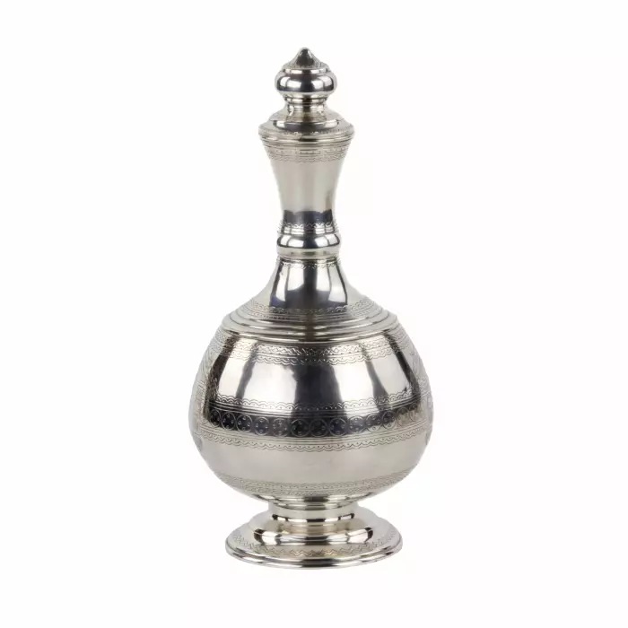 Elegant silver vodka set in the neo-Russian style, workshop S.M. Ikonnikov. 