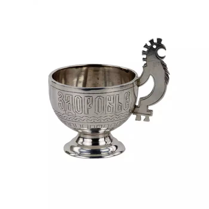 Elegant silver vodka set in the neo-Russian style, workshop S.M. Ikonnikov. 