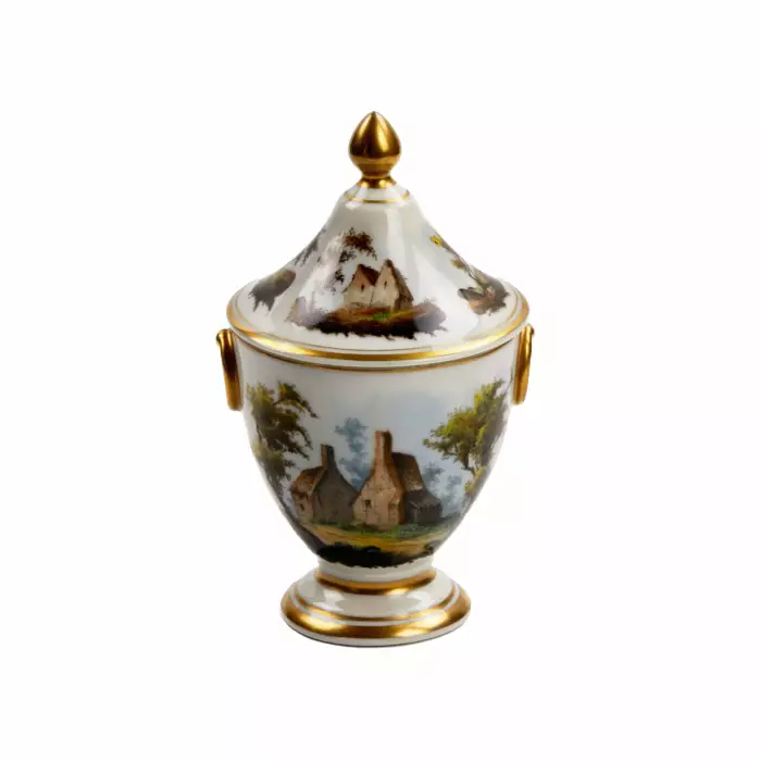 Service tête-à-tête en porcelaine française, XIXe siècle. 