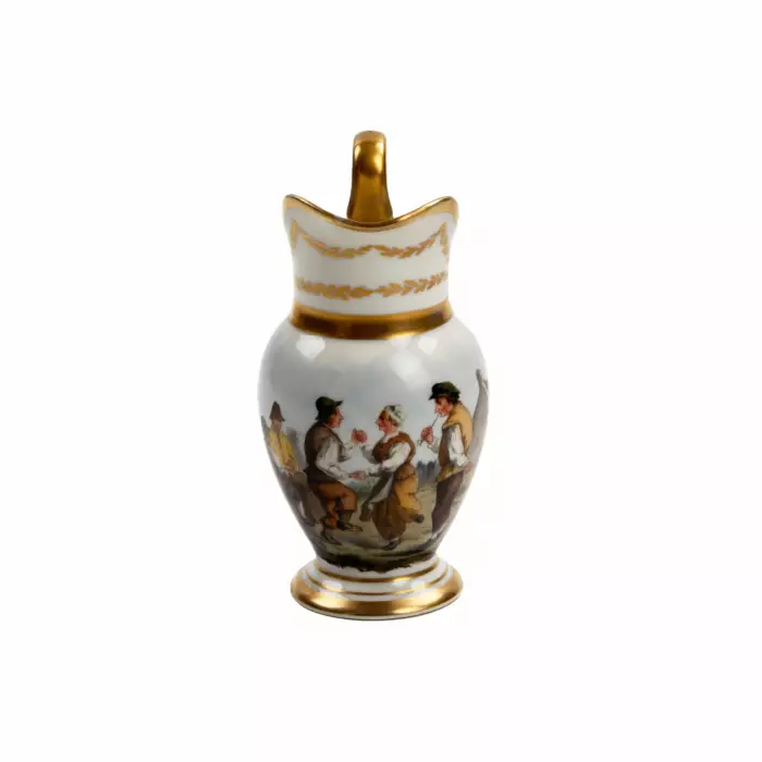 Service tête-à-tête en porcelaine française, XIXe siècle. 