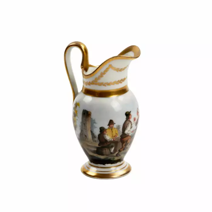 Service tête-à-tête en porcelaine française, XIXe siècle. 