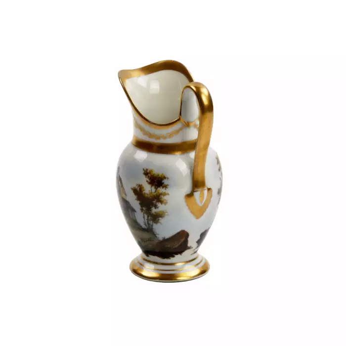 Service tête-à-tête en porcelaine française, XIXe siècle. 