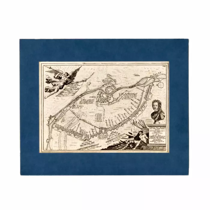 Plan de Narva et Ivangorod pendant la guerre du Nord. Charles XII. 
