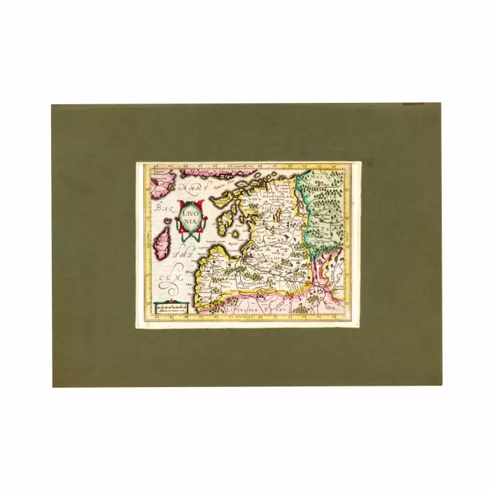 G. Mercator. Carte de Livonie 1600 