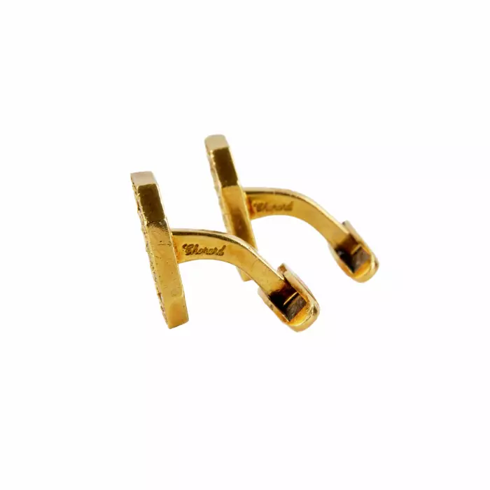 BOUTONS DE MANCHETTE EN OR AVEC DIAMANTS, CHOPARD, SUISSE, FIN DU XXᵉ SIÈCLE