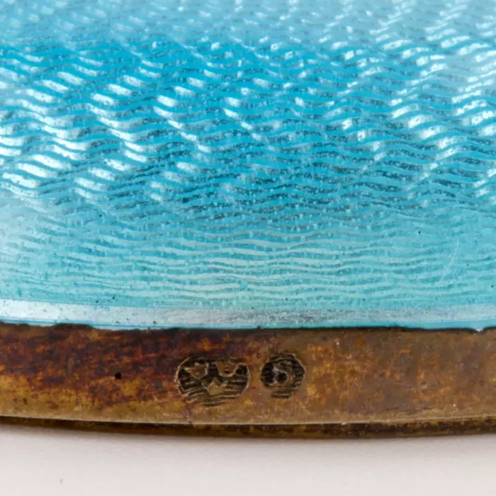 Bouton d`appel d`appel, decore d`email guilloche. 1920 