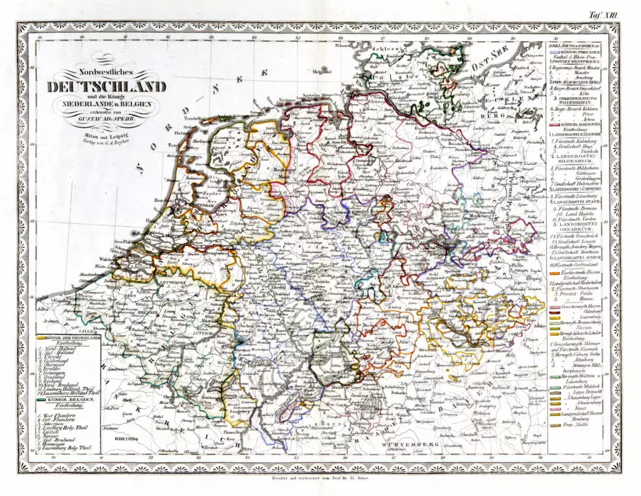 Atlas allemand des cartes du monde de 1845 Die Karten. 
