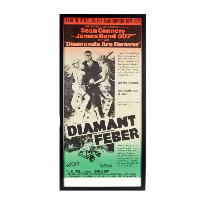Collection d`affiches pour les films de James Bond. Annees 1970 