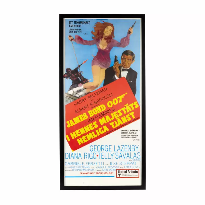 Collection d`affiches pour les films de James Bond. Annees 1970 