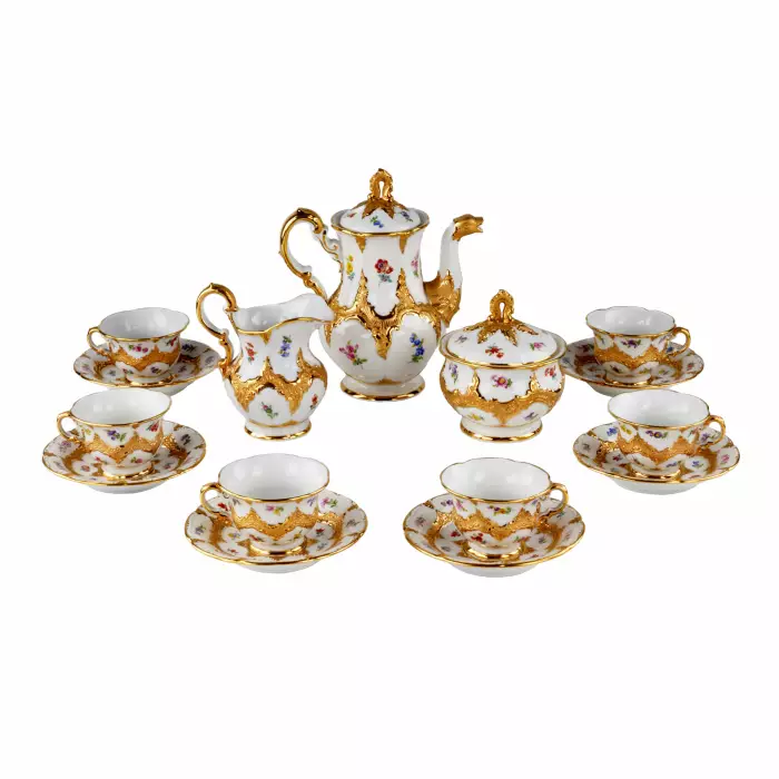 Кофейный сервиз Meissen на 6 персон.