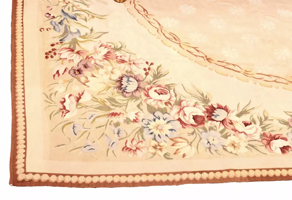 Floral tapestry in Aubusson style. The end of the 19th century. 