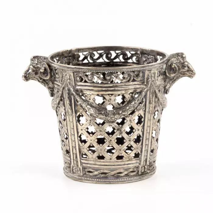 Серебряное кашпо для цветов. Schwarz & Steiner. Вена, 1902-1918 гг.  