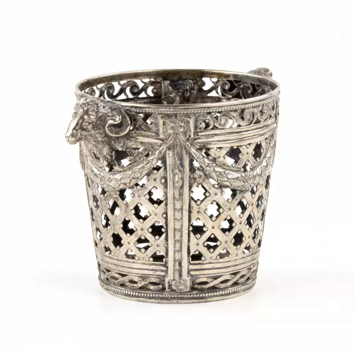 Серебряное кашпо для цветов. Schwarz & Steiner. Вена, 1902-1918 гг.  