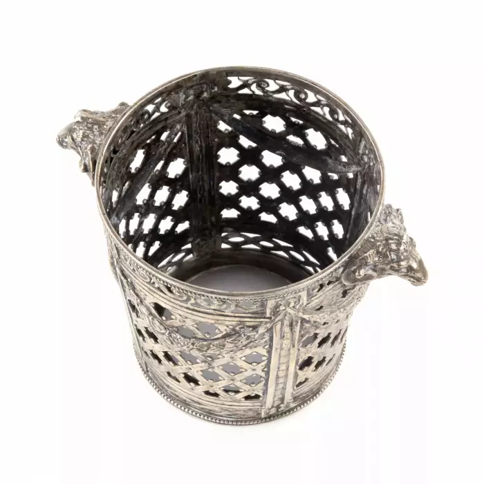 Серебряное кашпо для цветов. Schwarz & Steiner. Вена, 1902-1918 гг.  