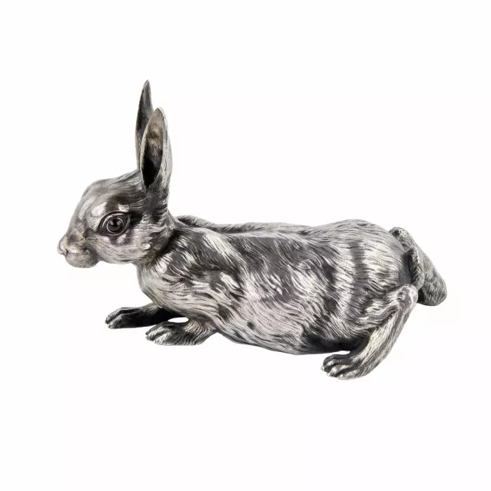 SILVER HARE BELL, VIKTOR AARNE FOR THE HOUSE OF FABERGÉ  RUSSIA, SAINT PETERSBURG, TURN OF THE 19TH–20TH CENTURY