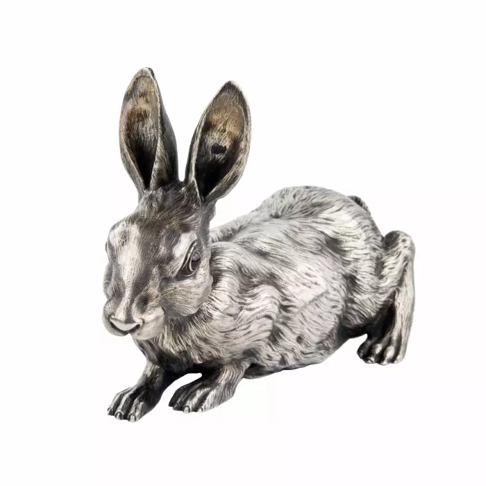SILVER HARE BELL, VIKTOR AARNE FOR THE HOUSE OF FABERGÉ  RUSSIA, SAINT PETERSBURG, TURN OF THE 19TH–20TH CENTURY