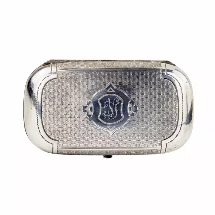 Russe, etui à cigarettes en argent du 19ème siècle. 