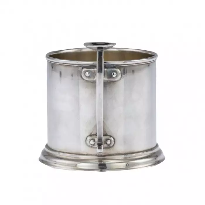 Sous-verre en argent avec peinture de l`atelier de Khlebnikov.1878 